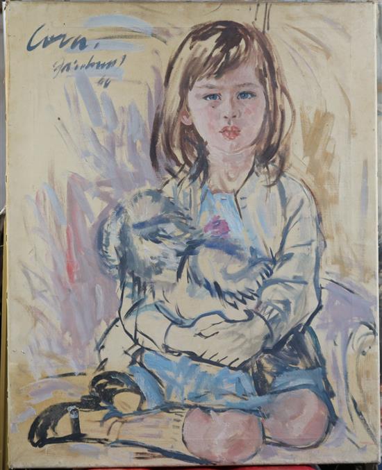 Jack Leslie Fairhurst (1905-1989) Portraits of Cara, largest 30 x 25in., unframed